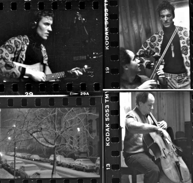 collage of black and white photos from recording session at firehouse studio in nyc
